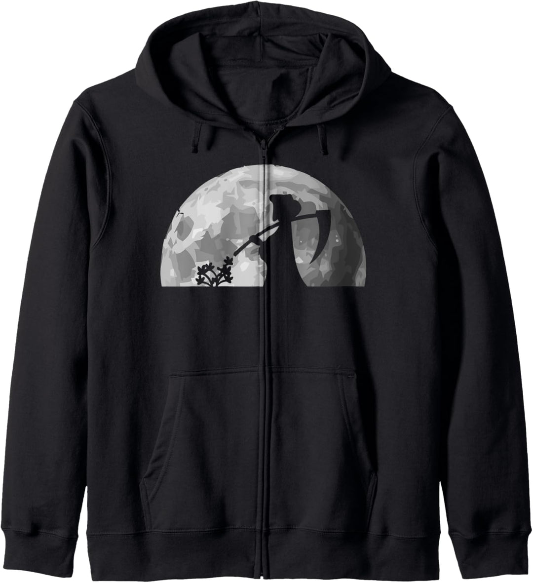 Gothic and Dark Wave Motiv Tod in Rente Sensenmann Kapuzenjacke