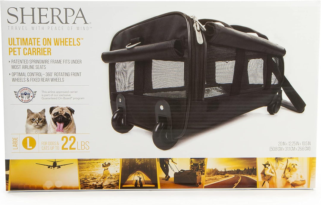Sherpa Q98792 Ultimate mit Rollen, L, schwarz Modern L 51 x B 27 x H 27 cm, Modern L 51 x B 27 x H 2