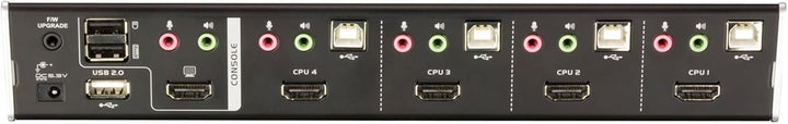 Aten CS1794 KVMP 4-fach Switch (4-polig, 4x HDMI, 4x USB), Silber
