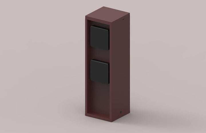 Bold 19370 Pado Aussen-Steckdose-Garten Steckdosen-Säule mit 2Fach Stecker in Rost Design (IP44 Outd