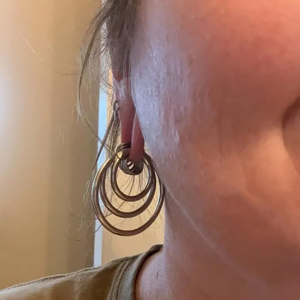Vankula Ohr Gewichte Flesh Tunnel Weights Hangers Ringe Hoop Edelstahl für männer damen Ohrpiercing