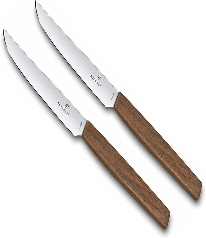 Victorinox, Swiss Modern, Profi Steakmesser-Set, 2-teilig, Extra Scharfe Klinge, gerader Schliff, 12