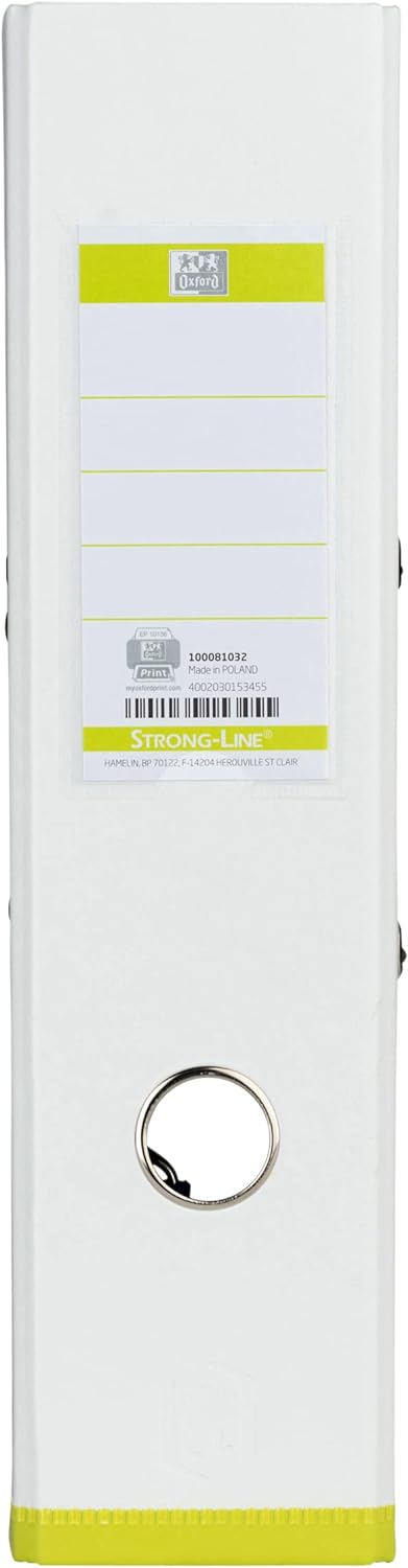 Oxford Ordner A4, myColour, 8 cm breit, zweifarbig weiss und hellgrün, 10 Stück, 10 Stück