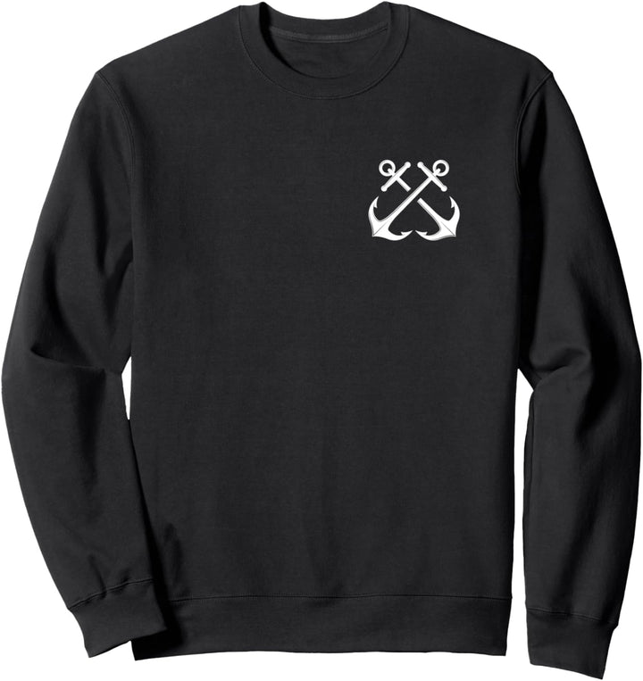 Gekreuzte Anker Nautik Anchor Segeln Kapitän Boot Sweatshirt