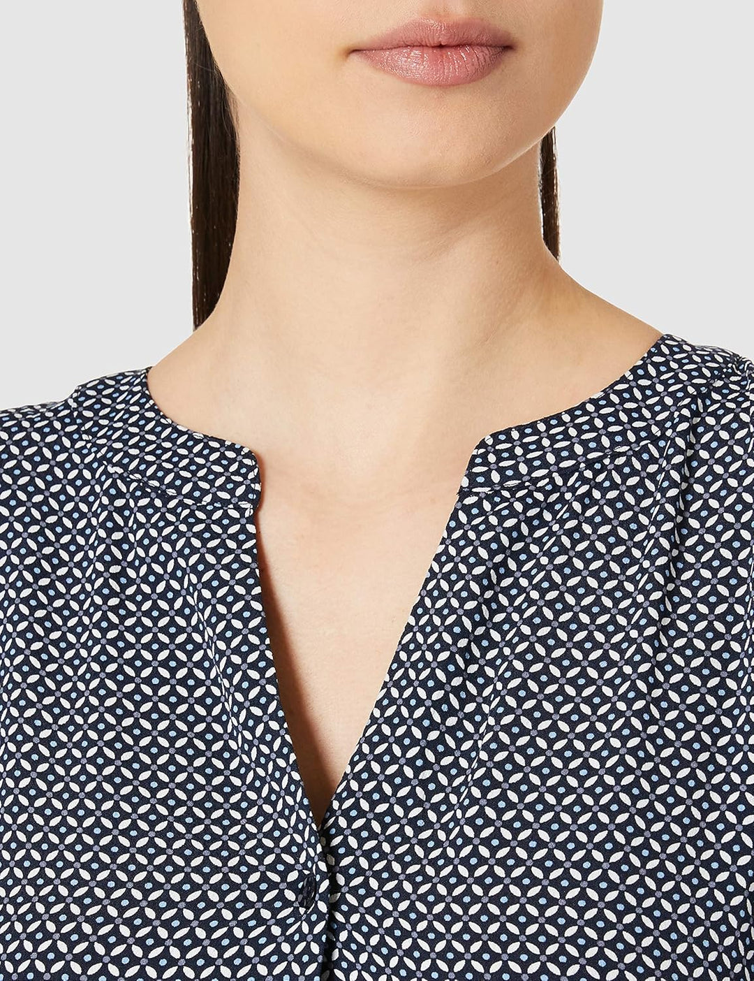 TOM TAILOR Damen Kleid 40 26428 - Navy Geometrical Design, 40 26428 - Navy Geometrical Design