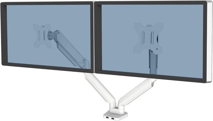 Fellowes Monitor Halterung für 2 Monitore bis je 32 Zoll (81,28 cm) - Platinum Series Monitor Arm mi