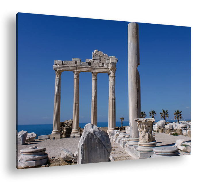 deyoli antikes Tempel Bauwerk in Türkei im Format: 100x70 als Leinwandbild, Motiv fertig gerahmt auf