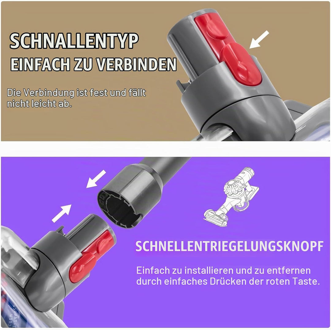 Mini Motorisierte Bürstenkopf Kompatibel Mit Dyson V7 V8 V10 V11 V15 Staubsauger Anti Verwirr Haar S