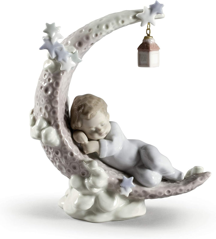 LLADRÓ Jungen-Figur Himmlische Träume. Baby. Porzellan.