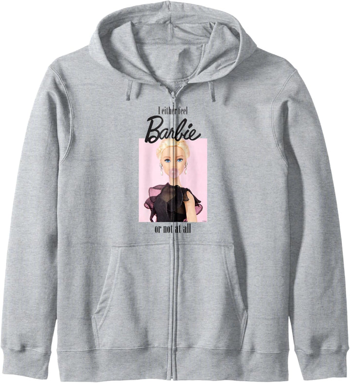 Barbie Sweatshirt für Damen, offiziell, fühlt sich wie Barbie Kapuzenjacke