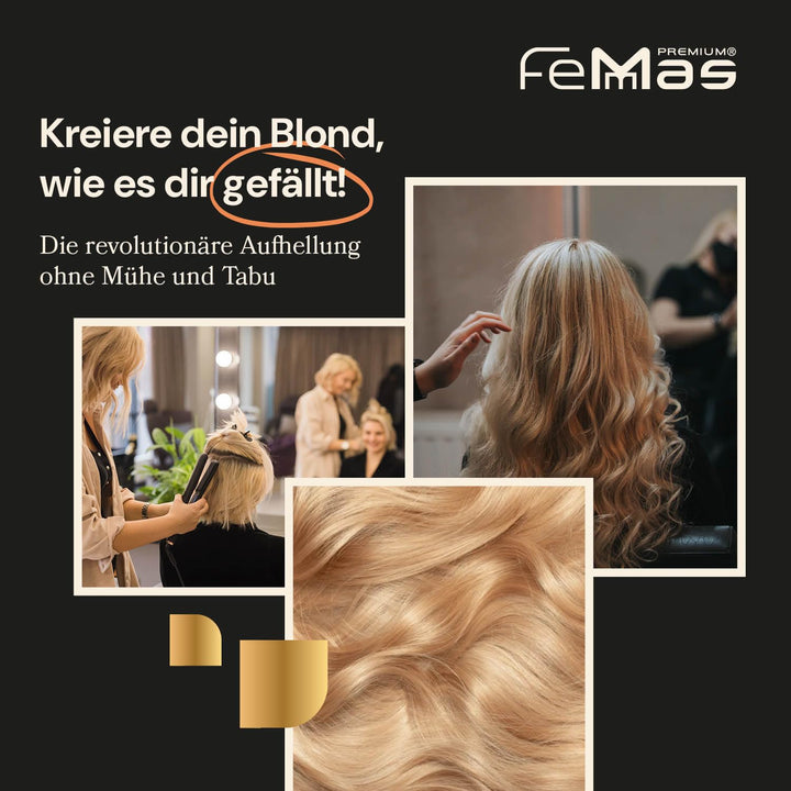 FemMas Blondier-Set: Blondierpulver mit Arganöl 500g & Entwickler 3 Prozent 1L I Perfektes Starterse