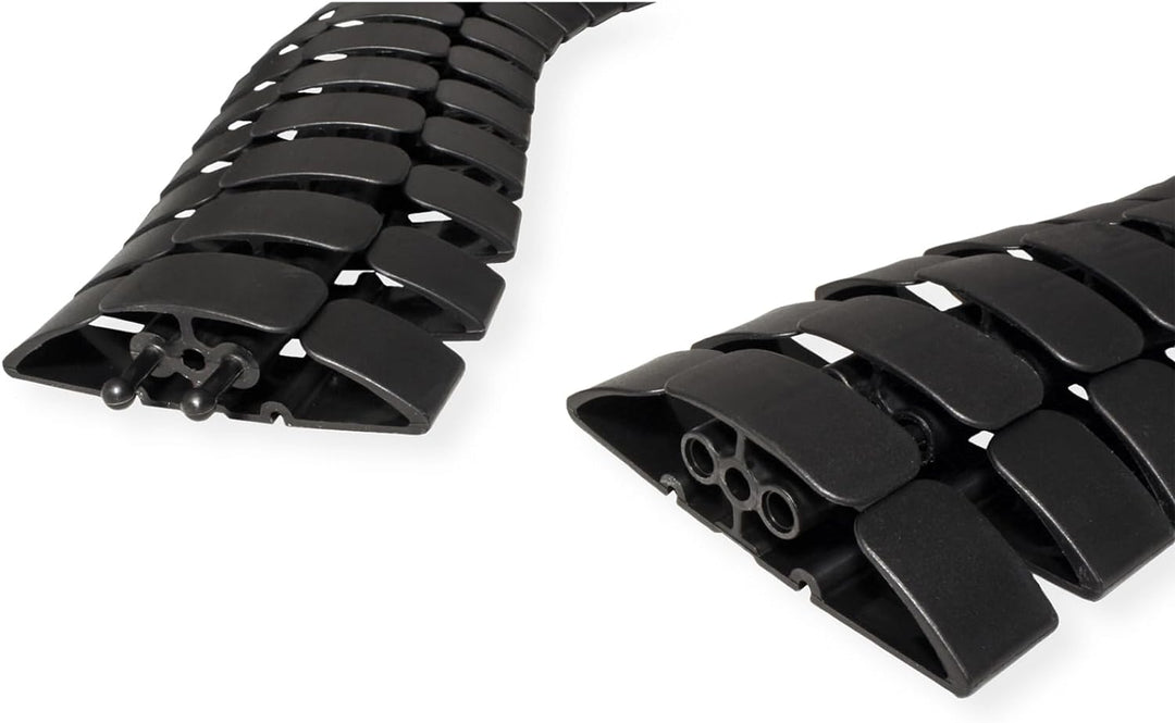 BACHMANN Kabelschlange PRO Kabelführung Schwarz 930.032 (flexibler und robuster Kabelschlauch)