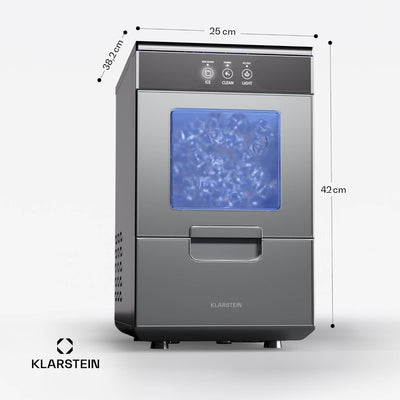 Klarstein 2,2L Eisnugget-Maschine für Zuhause, Camping & Gastro, Schnelle Nuggeteis-Maschine Klein,