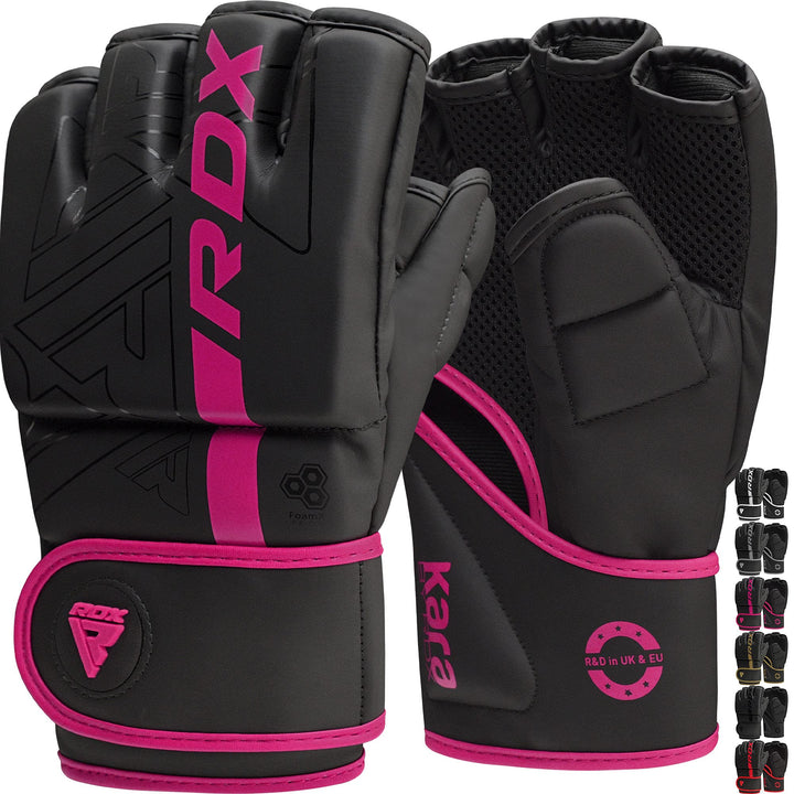 RDX Profi MMA Handschuhe Training, Kara Maya Hide Leder, Sparring Grappling Kampfsport Kickboxen Sch