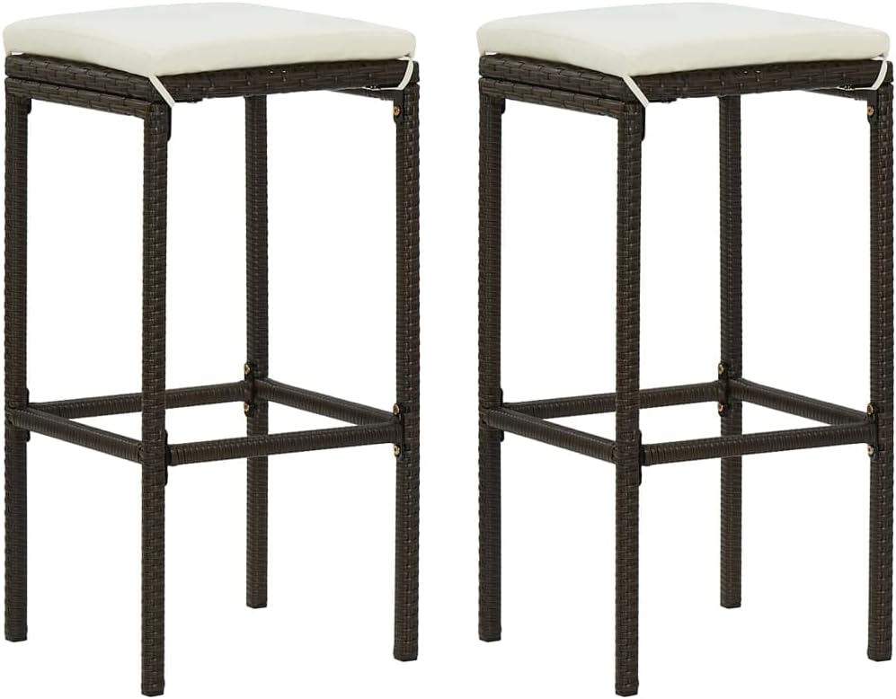 vidaXL 2X Barhocker mit Kissen Barstuhl Tresenhocker Küchenhocker Thekenhocker Tresenstuhl Thekenstu