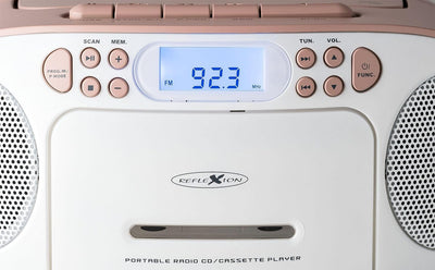 Reflexion RCR2260 CD-Player mit Kassette und Radio für Netz- und Batteriebetrieb (PLL UKW-Radio, LCD