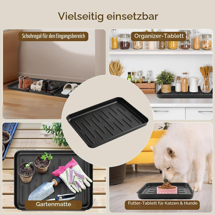 Cozary Schuhabtropfschale – 3 Stück wasserdichte und rutschfeste Schuhabtropfschalen für den Eingang