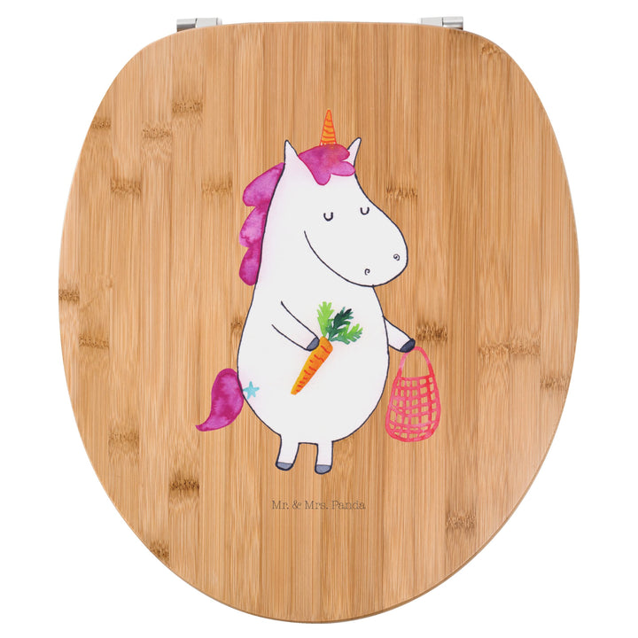 Mr. &amp; Mrs. Panda Motiv WC Sitz Einhorn Gemüse - Geschenk, WC-Sitz, Bio, Wochenmarkt, Einhörner, Pega
