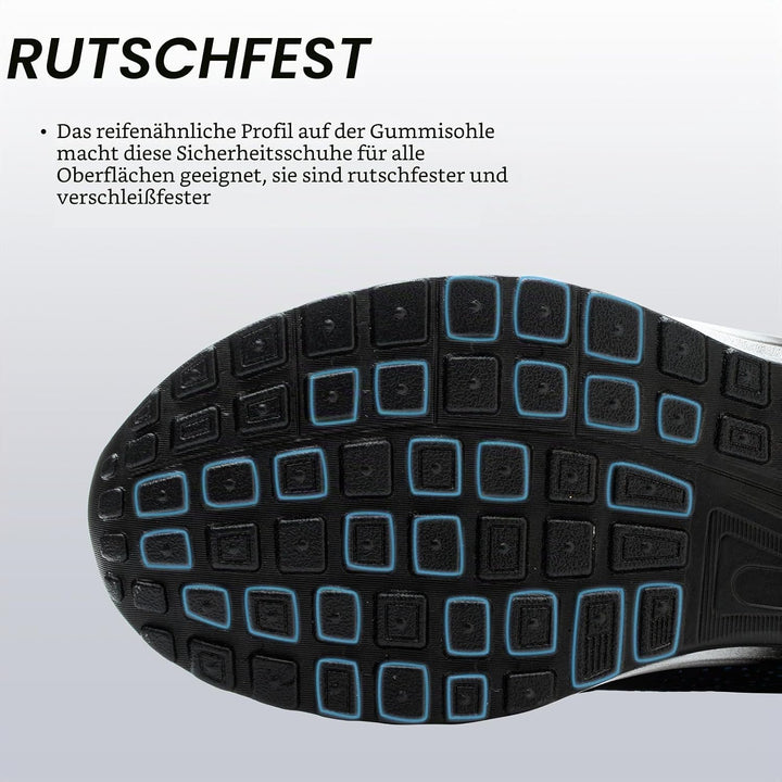 Sicherheitsschuhe Herren Arbeitsschuhe Damen Leicht Sportlich Arbeitsturnschuhe mit Stahlkappe rutsc