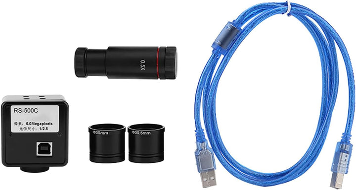 5MP Mikroskop-Kamera-Laufwerk USB2.0 Kostenlose Industrie-Okular-Kamera mit 0.5X CCD-Adapter,Mikrosk