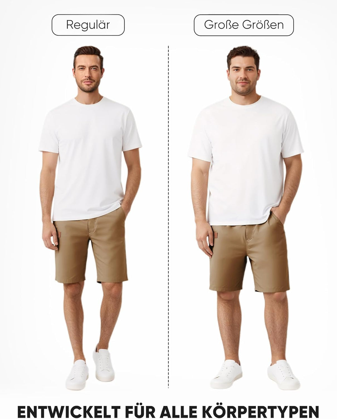 JMIERR Kurze Hosen Herren Sommer Shorts Herren Chino Baumwolle Elastische Taille mit Taschen S-3XL S
