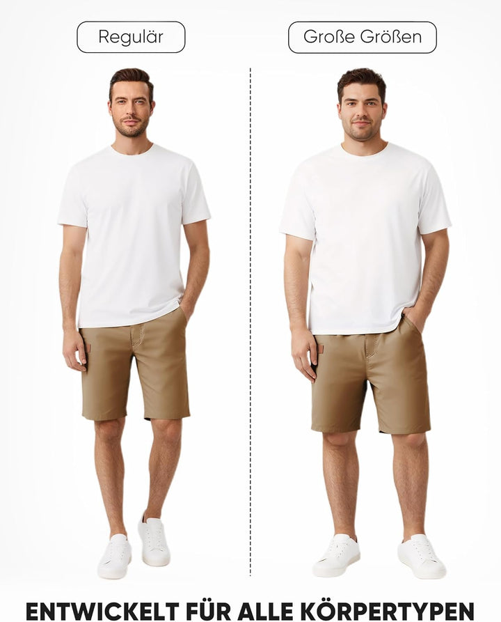 JMIERR Kurze Hosen Herren Sommer Shorts Herren Chino Baumwolle Elastische Taille mit Taschen S-3XL S
