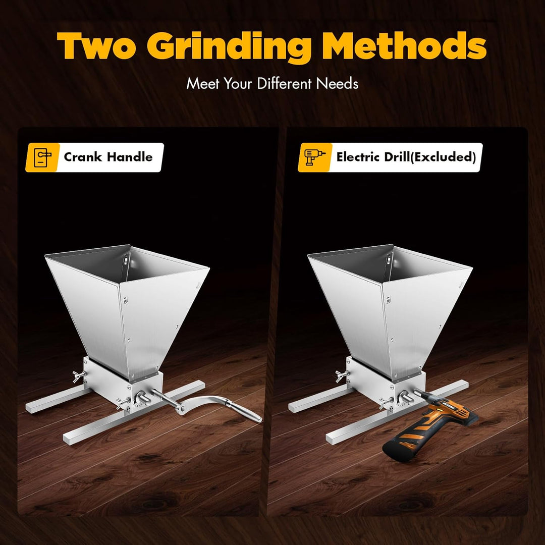 Gdetnysty Manuelle GetreidemüHle Mit Edelstahl Walzen Und Aluminium Basis Einstellbare MahlstäRke 01
