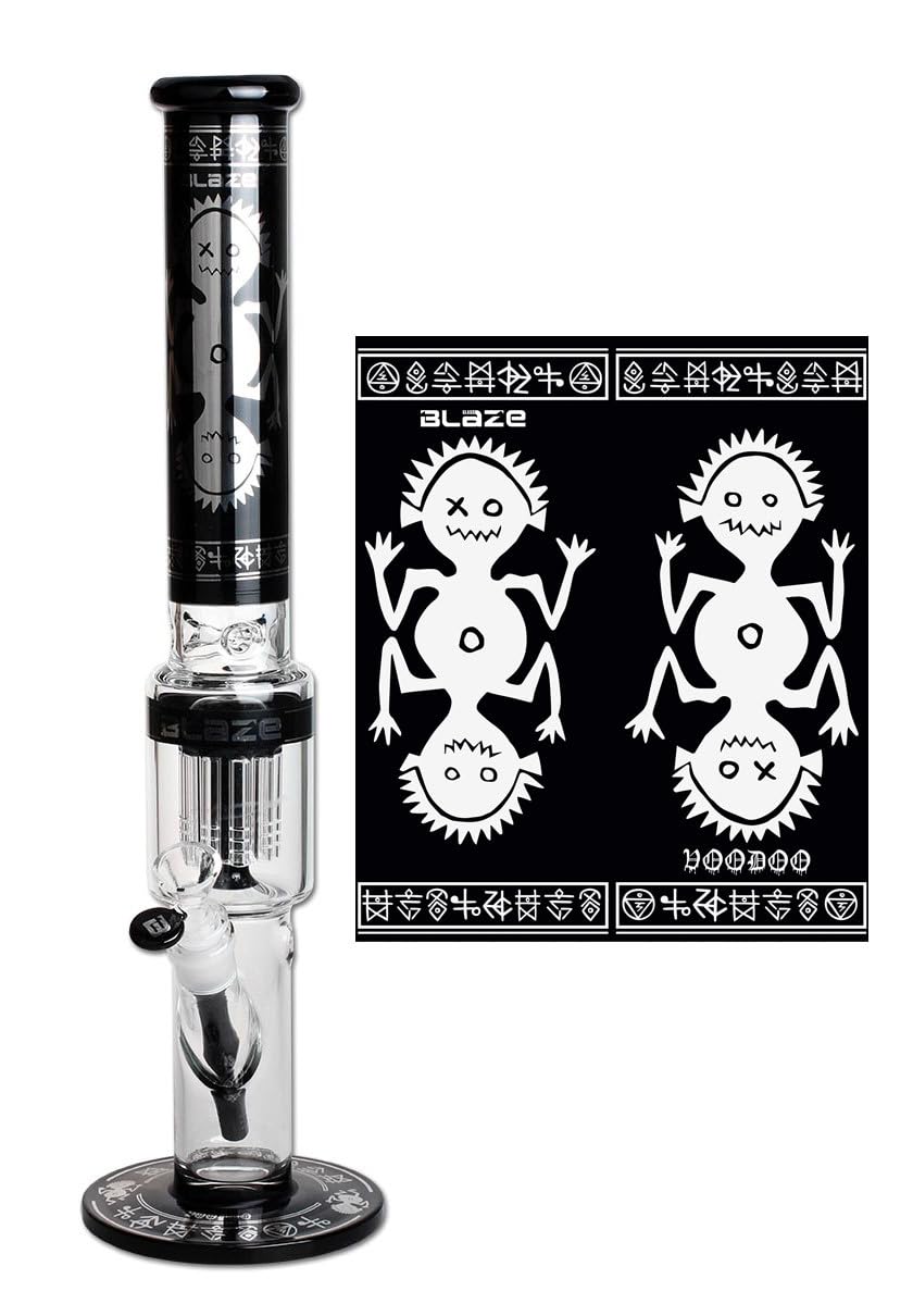 'Blaze''Voodoo' Ice-Bong mit 10-Arm Perkolator, Borosilikatglas, 480mm hoch, 69/51 mm Durchmesser, K