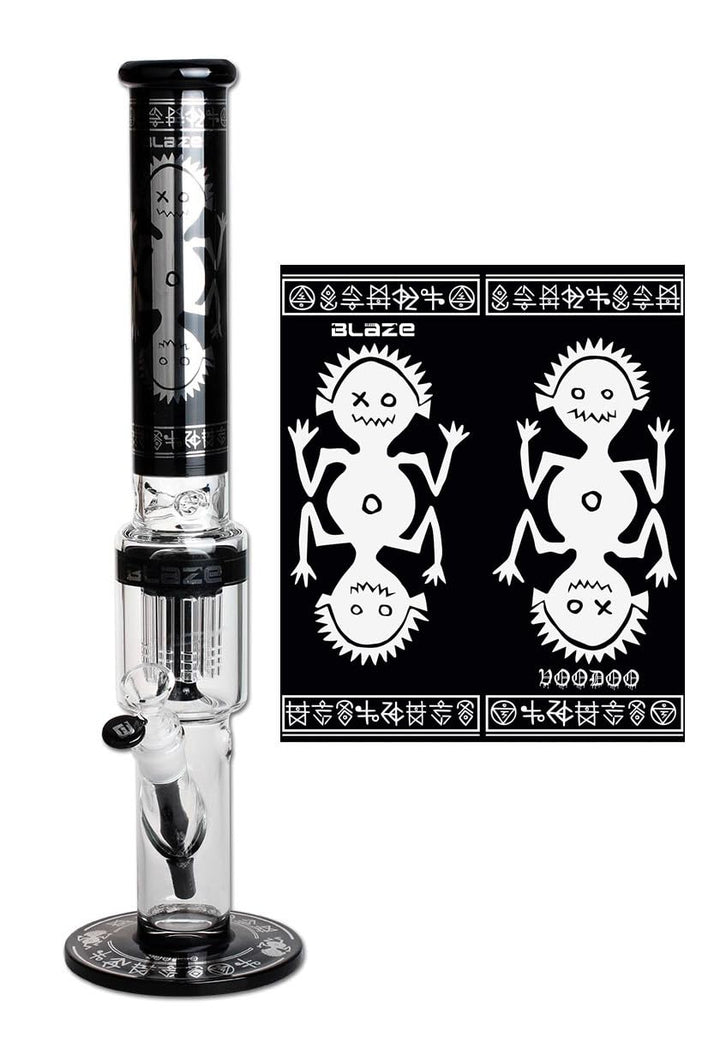 'Blaze''Voodoo' Ice-Bong mit 10-Arm Perkolator, Borosilikatglas, 480mm hoch, 69/51 mm Durchmesser, K