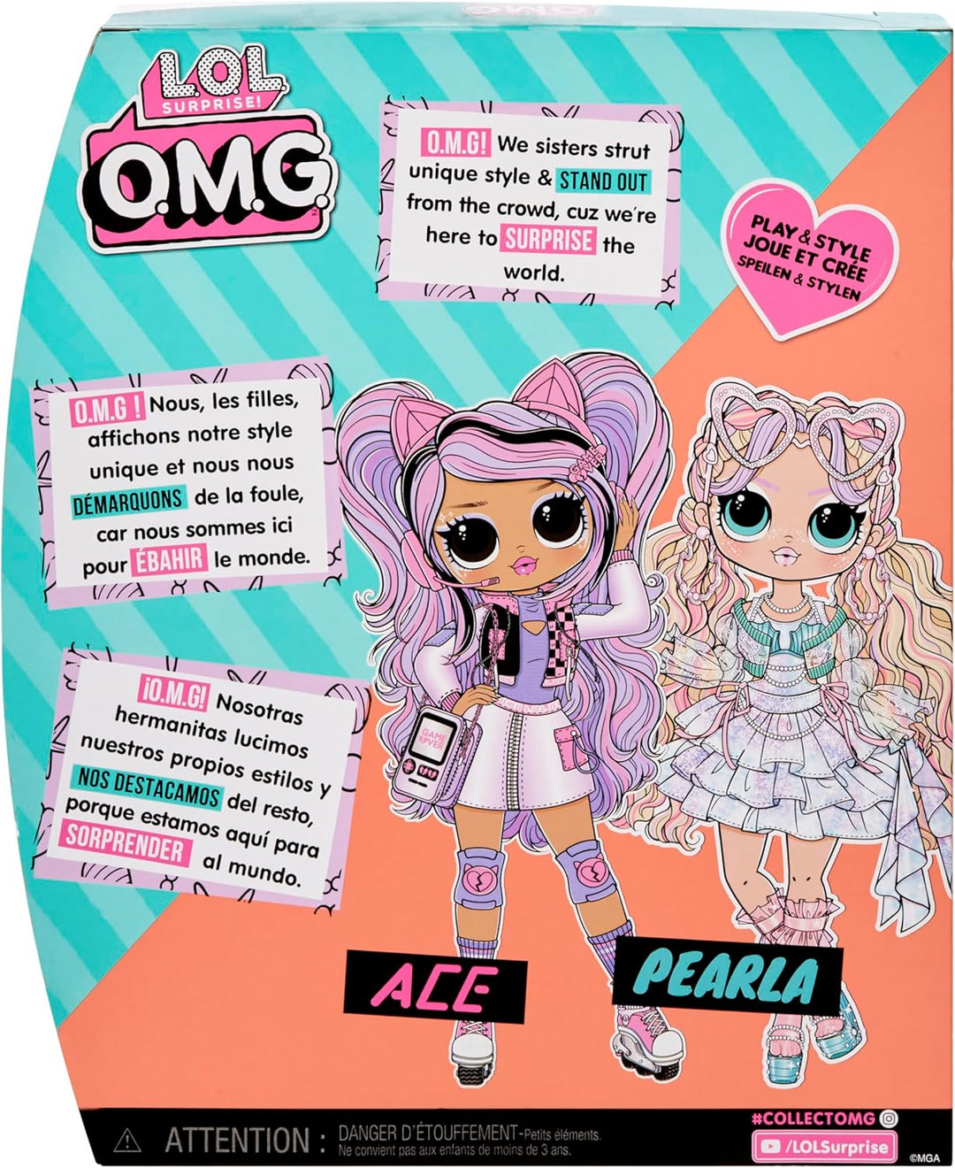 L.O.L. Surprise! OMG Modepuppe Pearla mit 15 Überraschungen - Puppe mit Mode und Accessoires im Meer