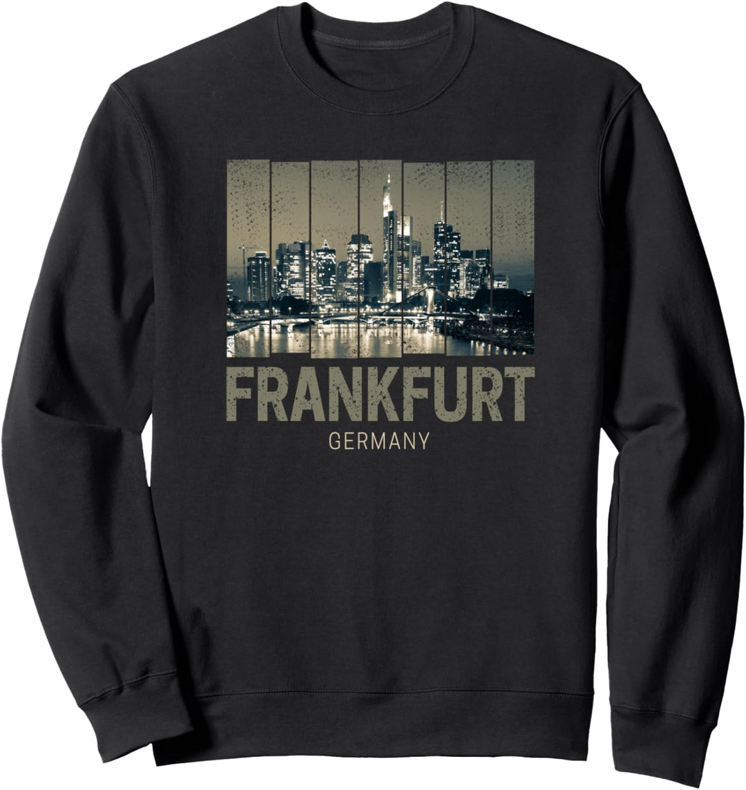 Frankfurt Deutschland Skyline Fine Art Vintage Souvenir Sweatshirt
