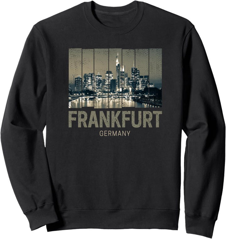 Frankfurt Deutschland Skyline Fine Art Vintage Souvenir Sweatshirt