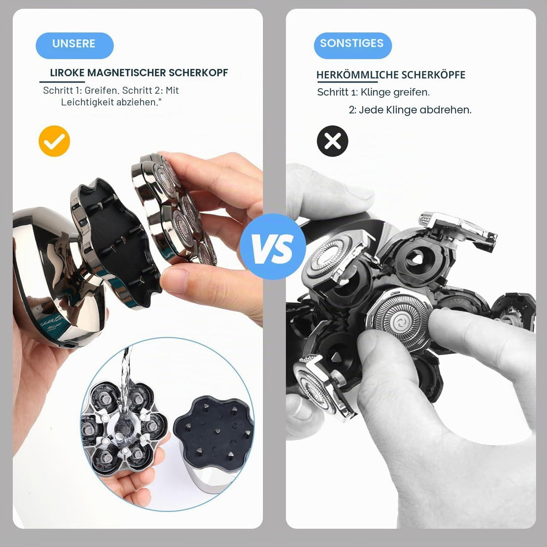 7 magnetische Ersatzklingen für Rossifur Lovcoyo Gisaae Bazivve ElectriBrite Freebird Fellpflegeköpf