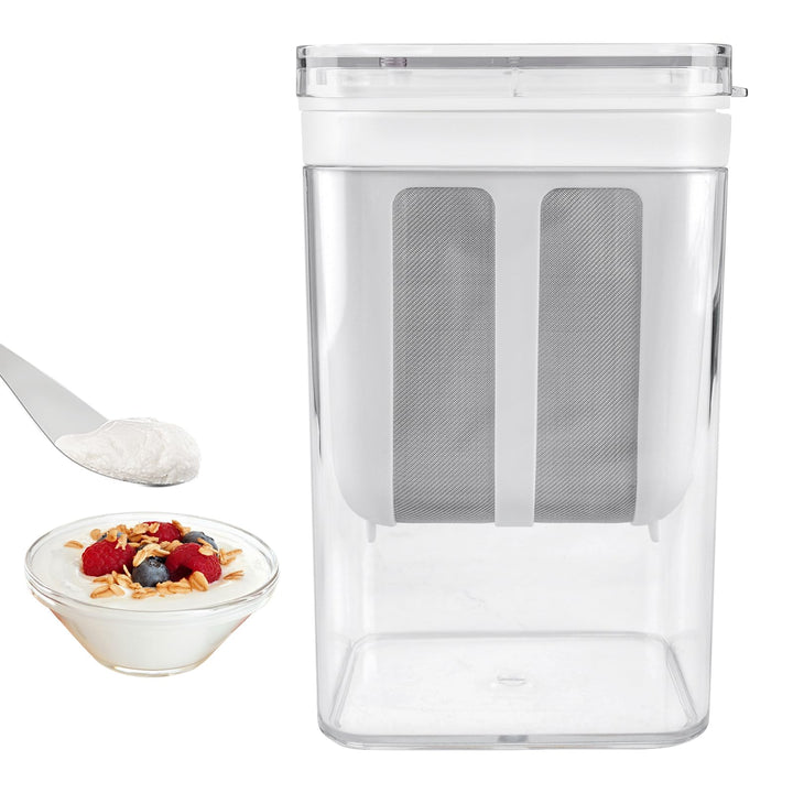Frischkäsebereiter, Joghurt Sieb Mit Deckel, Waschbar Molkeabscheider, Wiederverwendbarer Feine Filt