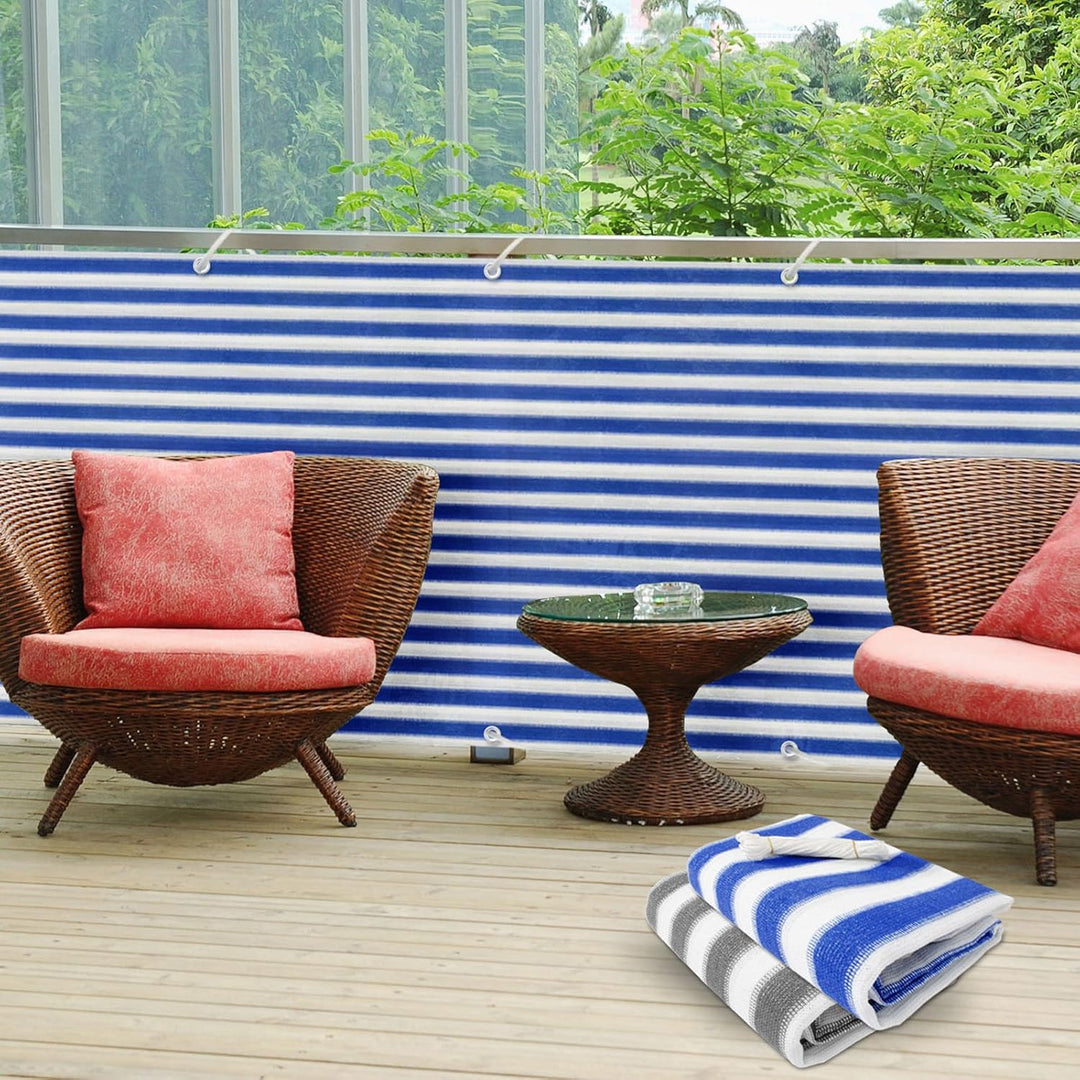 Floordirekt Balkon Sichtschutz ohne bohren wetterfeste Balkonverkleidung Inkl. Befestigungsschnur, r