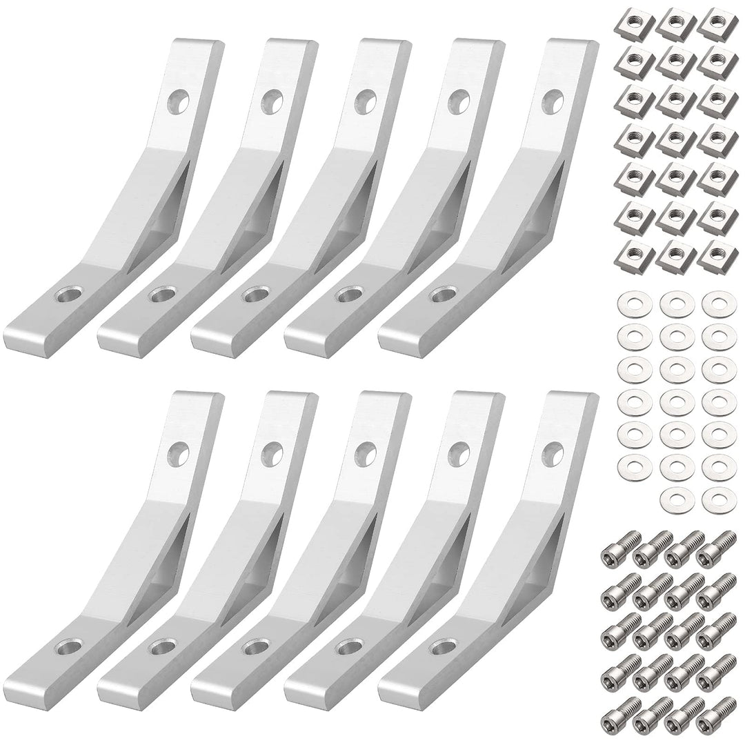 EYPINS 10x Winkelverbinder 135° Winkel Befestigung, Aluprofil 20x20 Eckverbinder Metallwinkel Montag