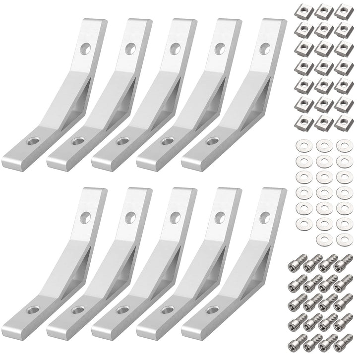 EYPINS 10x Winkelverbinder 135° Winkel Befestigung, Aluprofil 20x20 Eckverbinder Metallwinkel Montag