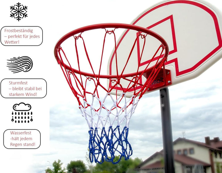 HangRing Basketballkorb Set mit Ball Netzt und Befestigungsschrauben Basketball Basketballring Durch