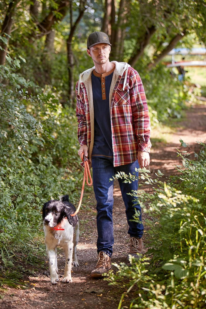 Legendary Whitetails Herren Camp Night Berber Lined Hooded Flannel Langärmlig, Cardinal Arrowood Pla