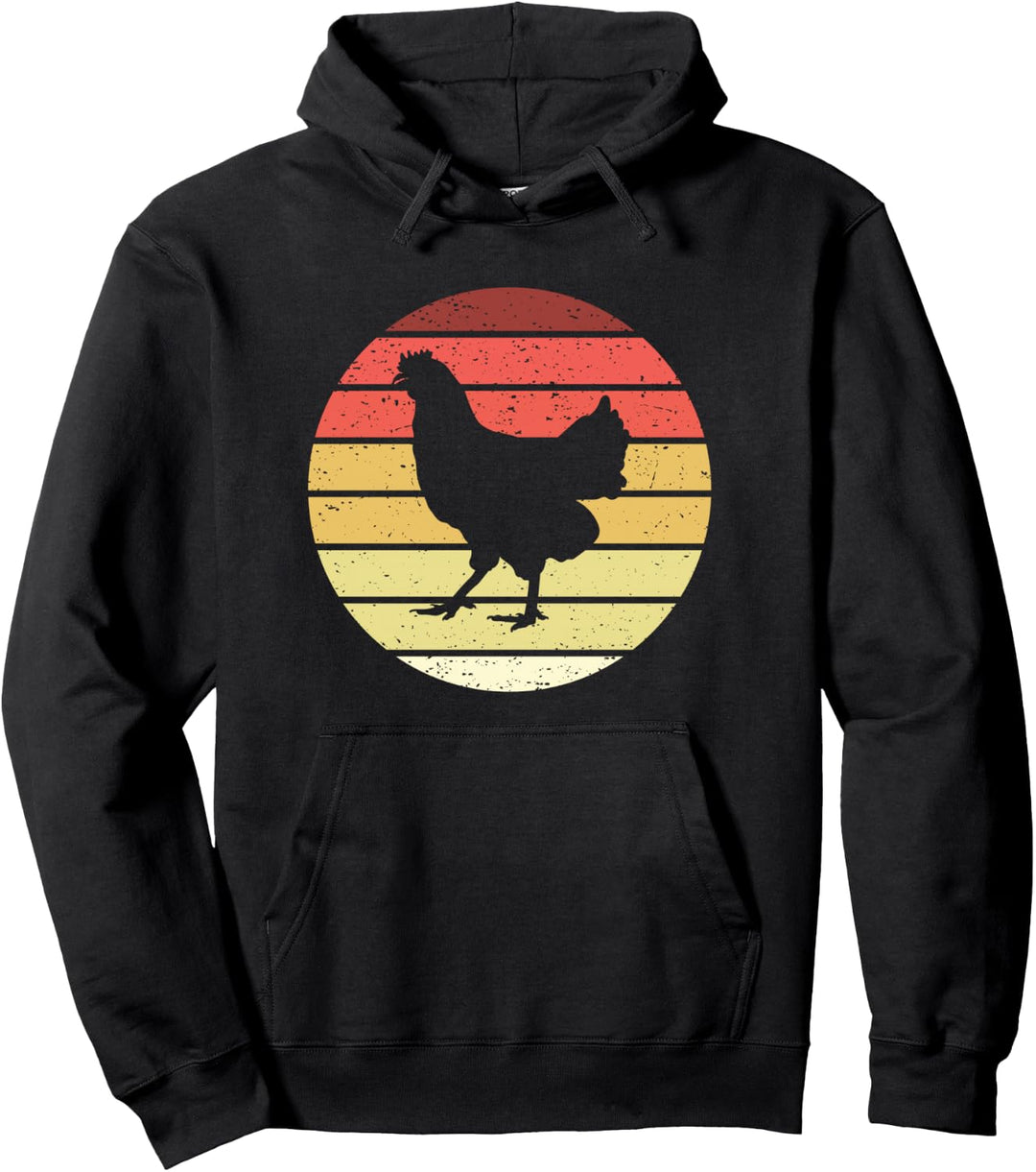 Huhn Retro Style Vintage Pullover Hoodie