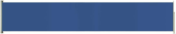 117x600 cm Seitenmarkise Ausziehbar Blau Terrassen-Sichtschutz Balkon Seitenwand Stilvolle Seitenmar