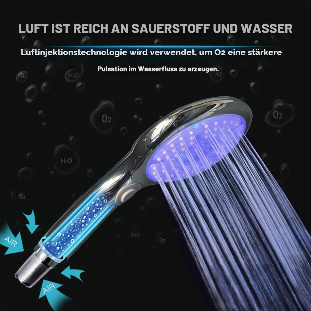 Duschkopf, beleuchtet, 7 Farben, LED-Duschkopf, 3 Modi, Handbrause, nur LED, 12,5 cm, beleuchtete Fa
