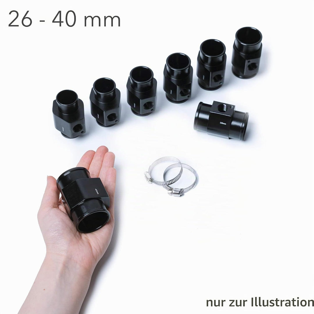 26mm, M14, Adapter Kühlerschlauch Kühlmittel Wasser Temperatur Geber Gewinde M14 metrisch Zusatz Ins