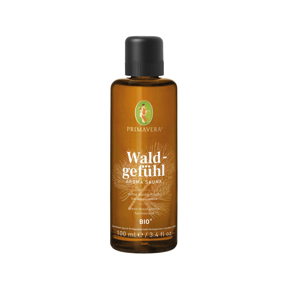 PRIMAVERA Waldgefühl Aroma Sauna bio 100 ml - Saunaöl, Aromatherapie – waldig-frischer Duft – stärke