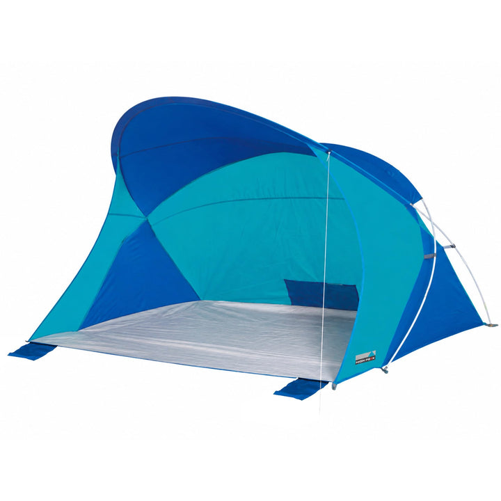 High Peak Strandmuschel mit UPF 40+, Windschutz und PU-2000-mm-Bodenplane | 200 x 150 x 130 cm für 2