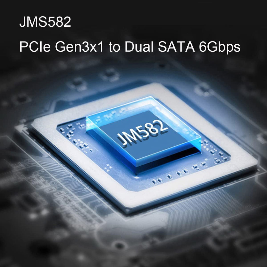 NFHK NGFF Key A+E PCI Express auf SATA 3.0 6Gbps Dual Ports Adapter Konverter Festplattenverlängerun