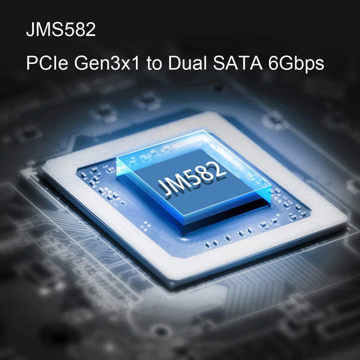 NFHK NGFF Key A+E PCI Express auf SATA 3.0 6Gbps Dual Ports Adapter Konverter Festplattenverlängerun