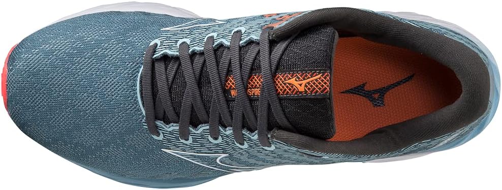 Mizuno Herren Wave Inspire 19Sneaker 44 EU Provincial Blue White Light Orange, 44 EU Provincial Blue