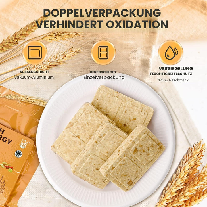 Notfall-Rationsriegel, Erdnussgeschmack, Überlebens-Tabs für Outdoor, Camping, Notfall, Schneesturm,