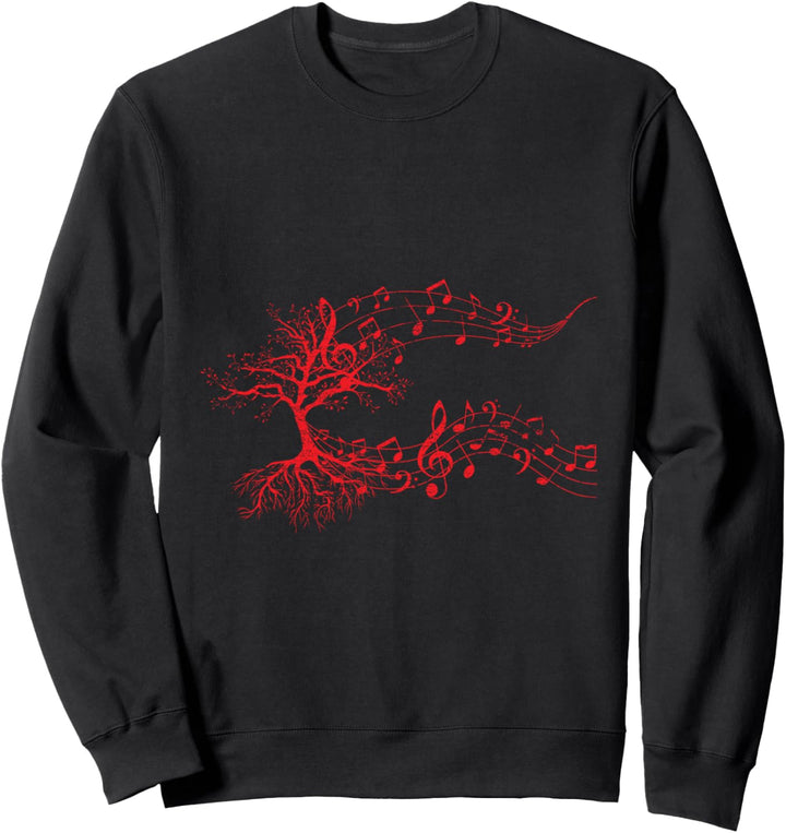 Musiker Baum Violinschlüssel Musik Notenschlüssel Sweatshirt